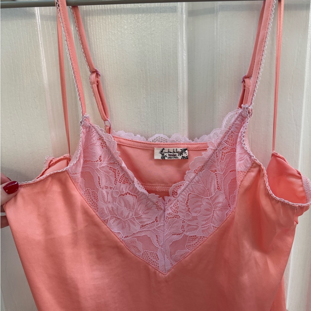 Elegant Lace Trim Satin Camisole - free people